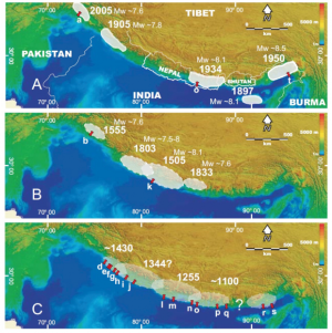 Les grands séismes du dernier millénaire en Himalaya appelés à se reproduire